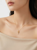 Single Stem Rose Necklace