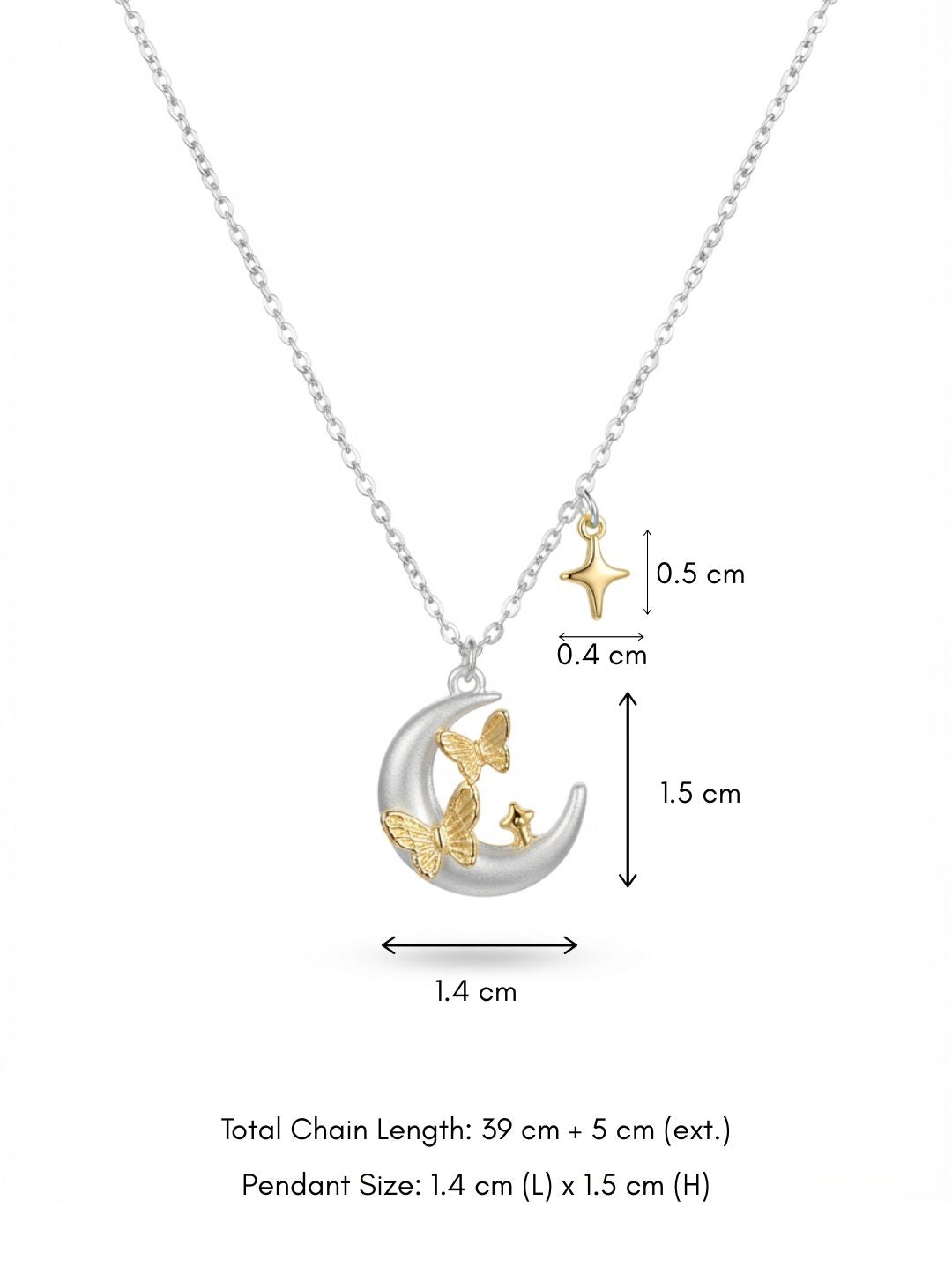 Crescent Flutter Necklace