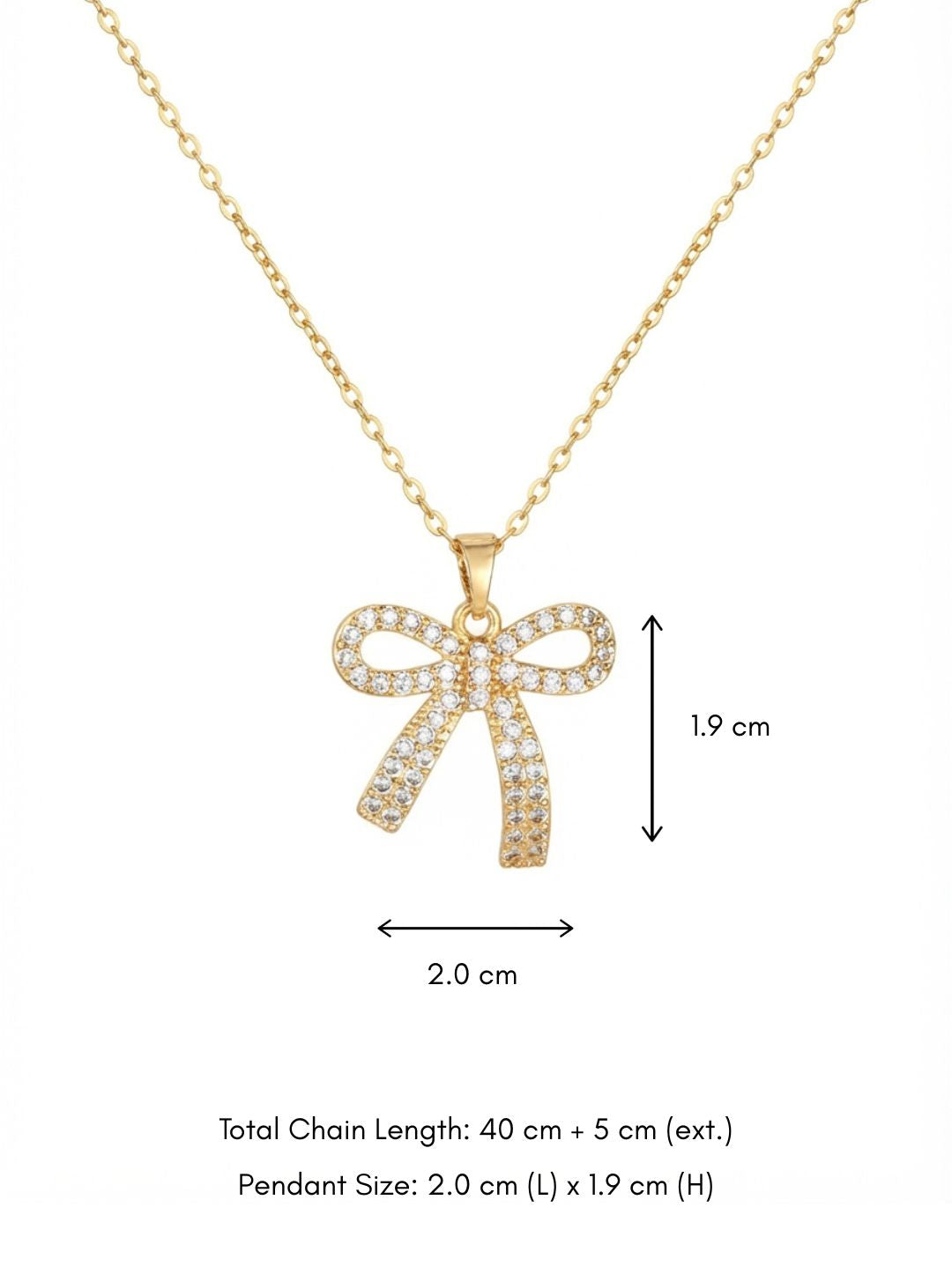 Golden Bow Knot Necklace