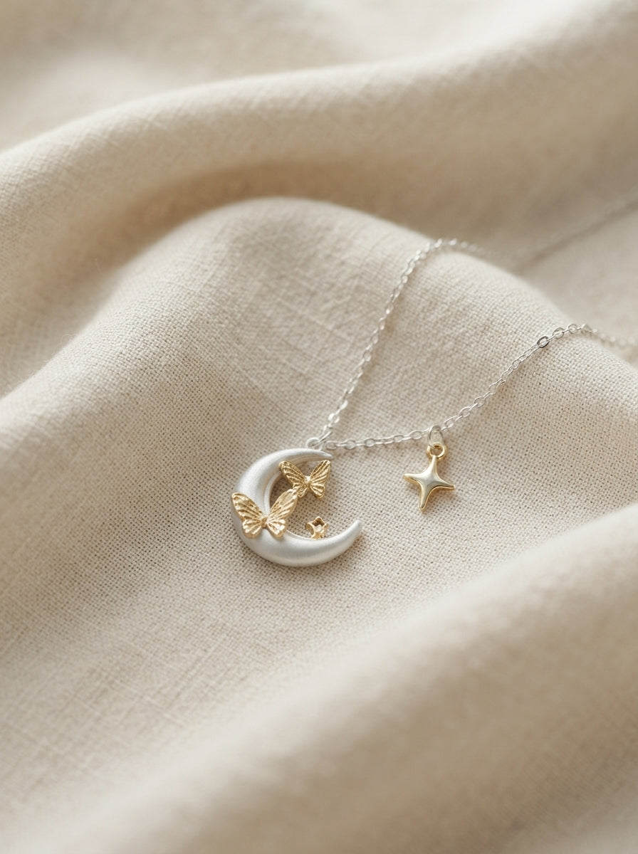 Crescent Flutter Necklace
