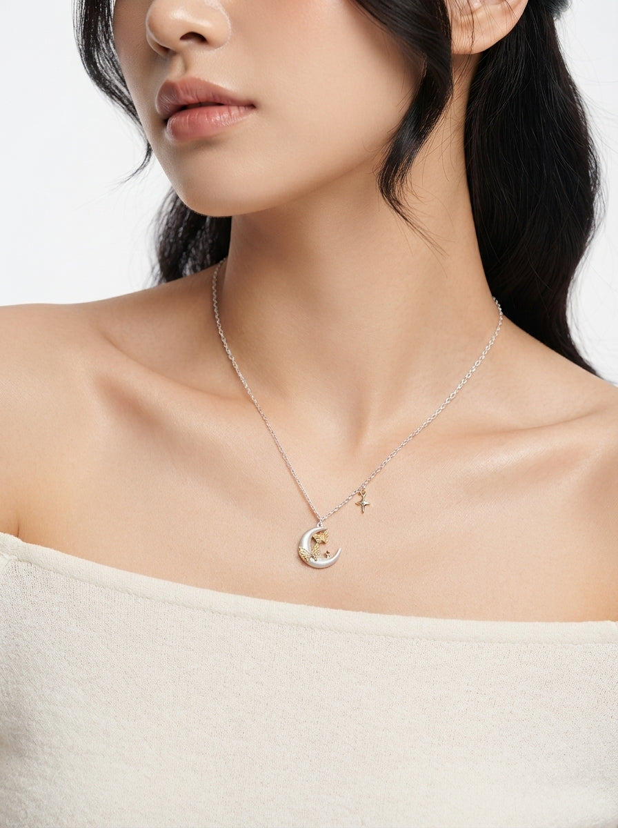 Crescent Flutter Necklace