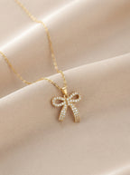 Golden Bow Knot Necklace
